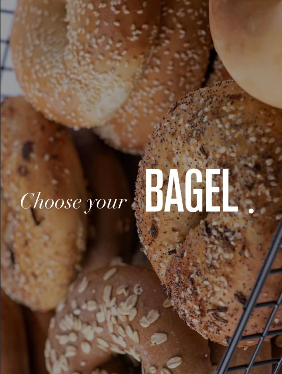 Choose your bagel - fresh assorted bagels on cooling rack